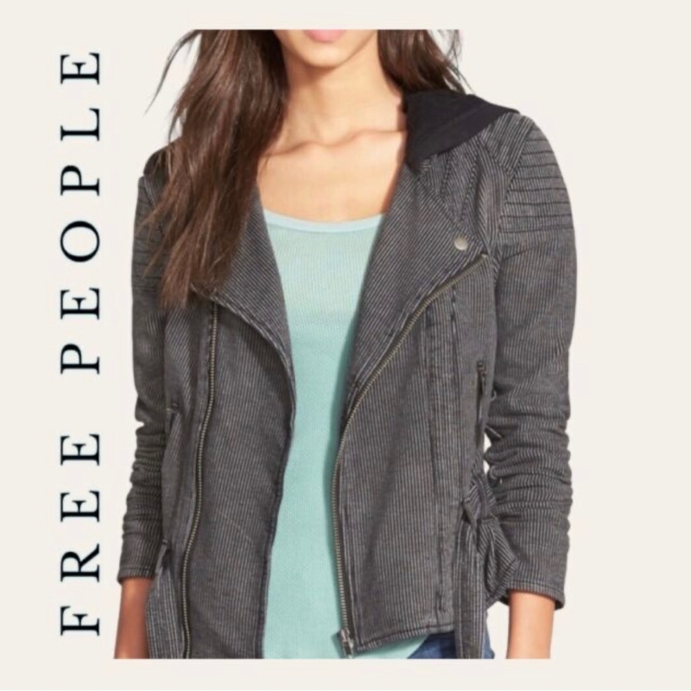 Free people Moto biking jacket sz small